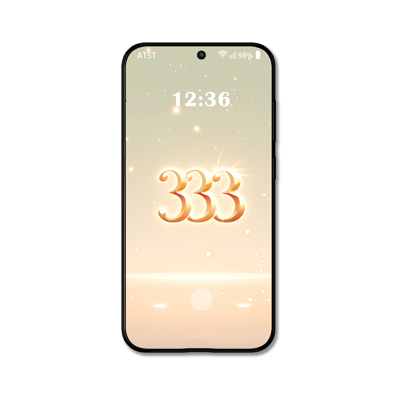 Engelnummer 333-stijl beschermt uw Galaxy S24 FE met een elegante glans - Afbeelding 3