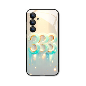 Dompel jezelf onder in de stijl van het engelengetal 333 op de glazen hoes van de Galaxy S25