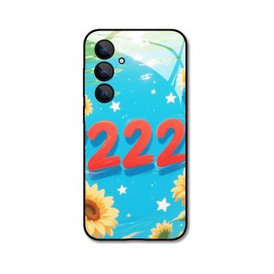 Stralend en Hoopvol: Galaxy S25 Plus Hoesje met Sprankelende Engelgetallen "222"