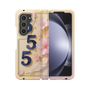 Galaxy Z Fold6 Hoesje met Engelgetallen 555 Vreugde, Verandering en Elegante Harmonie