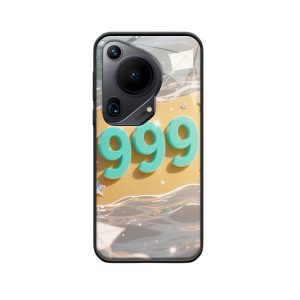 Huawei Pura 70 Ultra Glazen Hoesje met Magische Engelgetallen 999: Kunst en Mystiek Samen
