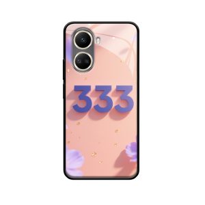 Elegante Glazen Hoesje voor Huawei nova 10 SE met Mystieke Engelgetallen 333