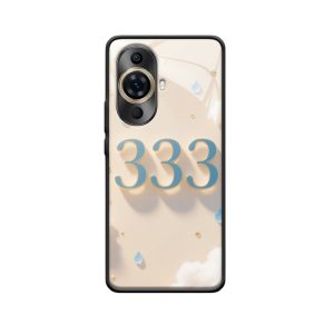 Huawei nova 11 pro Glazen Hoesje met Engelgetallen 333: Prachtig & Positief