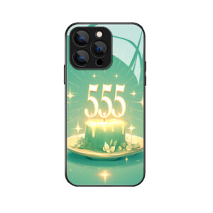 Stijlvolle glazen hoes met Engelgetal "555" voor iPhone 11 Pro