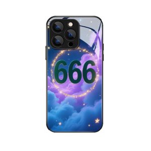 iPhone 11 Pro Hoesje met Engelgetal 666: Een Samenloop van Mystiek, Balans en Heilige Glans