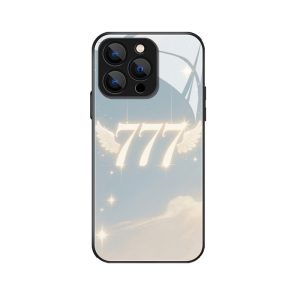 iPhone 11 Pro Max Hoesje met Engelgetallen 777: Hemelse Vleugels en Positieve Energie