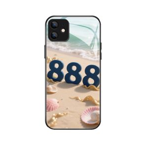 Ervaar de Luxe van Engelgetallen 888 met Ons Elegante iPhone 12 Mini Hoesje