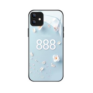 De Engelgetallen "888" Glas Hoes voor je iPhone 12 Mini: Elegantie en Betekenis in Één
