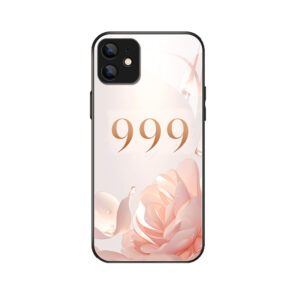 Elegant iPhone 12 mini hoesje met rozen en "999" uitstraling
