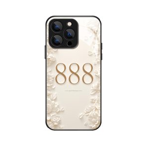 De iPhone 12 Pro Glas Hoes met Engelgetallen "888": Een Symbool van Elegantie en Voorspoed