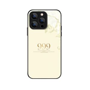 iPhone 12 Pro Max Glas-hoes: Engelgetallen "999" met een Touch van Mysterie en Eleganantie