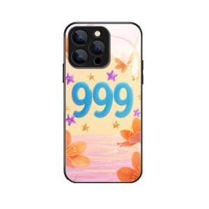 Elegante iPhone 13 Pro Max hoesje versierd met mystieke Engelgetallen "999"