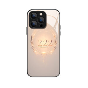 Luxe iPhone 14 Pro Max hoes met "222" voor stijl en balans