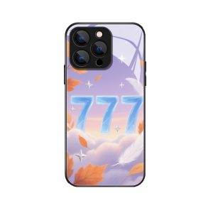 Betoverend iPhone 14 Pro Max Hoesje met Spirituele Engelgetallen "777"