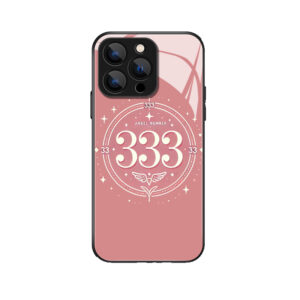 Elegant "333" voor iPhone 15 Pro glazen achterkant