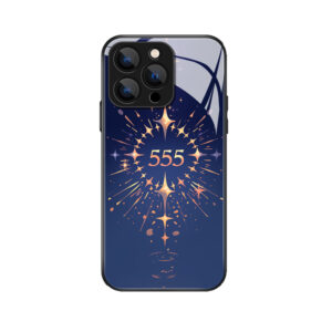 iPhone 15 Pro Max hoesje met sprankelend 555 design