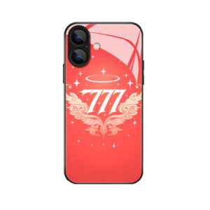 Geluk en stijl voor je iPhone 16 met de betoverende Engelgetallen 777 glazen hoes