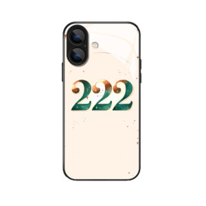 Stijlvolle en beschermende iPhone 16 Plus-hoes groen Engelgetallen 222