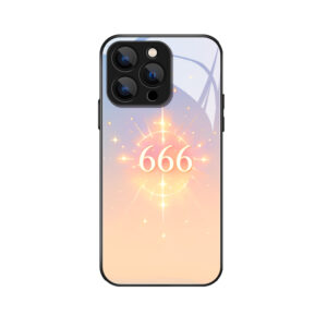 iPhone 16 Pro Biedt Unieke Stijl en Bescherming Met Oranje Sprankelende Sterren Engelgetallen 666