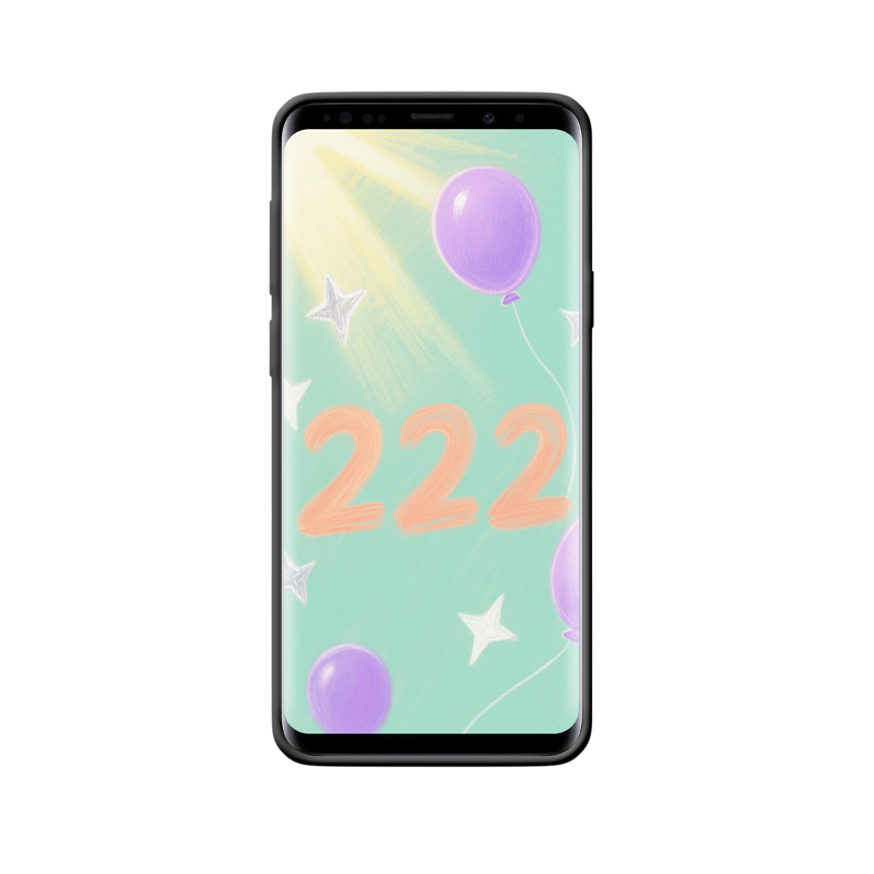 Vrolijke bescherming: Galaxy S9 Plus Hoesje met Engelgetallen 222 - Afbeelding 2