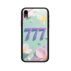 iPhone XR Hoesje – Engelgetallen 777 als Symbool van Spirituele Groei en Geluk