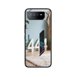 ASUS ROG Phone 6 Hoesje: Rustgevende harmonie met Engelgetallen 444 in het huiselijke blauw