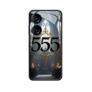 ASUS Zenfone 10 Hoesje: Mystiek mysterie met Engelgetallen 555 in de gotische kerk
