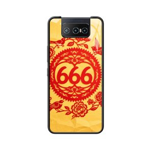 ASUS Zenfone 8 Hoesje: Betoverende Engelgetallen 666 - Traditionele Feestvreugde