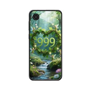 Galaxy A03 Core Hoesje: Betoverend Bosrijk met Engelgetallen 999