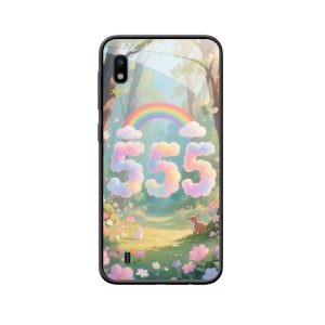 Galaxy A10 Hoesje geïnspireerd op Engelgetallen 555 en sprookjeswolken