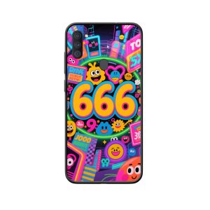 Galaxy A11 Hoesje: Hip straatfeest van Engelgetallen 666