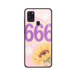 Galaxy A21s Hoesje met Liefdevolle Engelgetallen 666