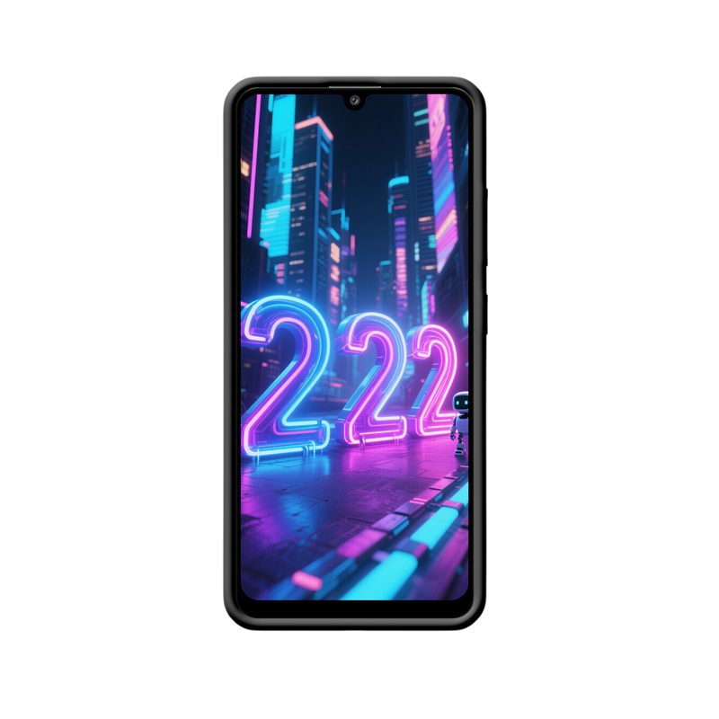 Futuristisch en spiritueel: Galaxy A32 Hoesje Engelgetallen 222 - Afbeelding 2