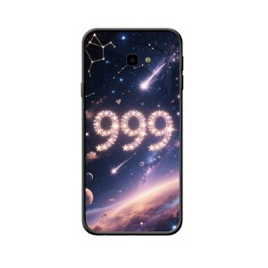 Galaxy J4 Plus hoesje vol sterren en Engelgetallen 999