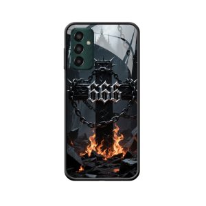 Van vuur tot bescherming: Galaxy M13 Hoesje Engelgetallen 666
