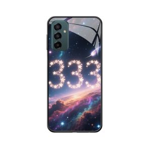 Galaxy M23 Hoesje met Engelgetallen 333: Sterrenhemel Romantiek