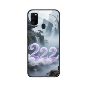 Galaxy M30S Hoesje met Engelgetallen 222 Oosterse Sereniteit: Verfijnde Berglandschappen
