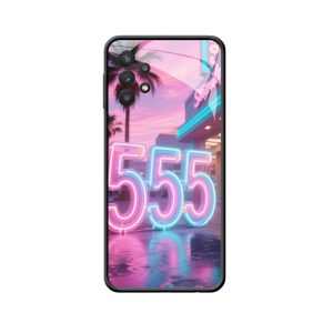 Galaxy M32 5G Hoesje met Engelgetallen 555: Stadslichten Magie