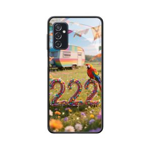 Zonnig Regenboogfeest: Galaxy M52 5GS Hoesje Engelgetallen 222