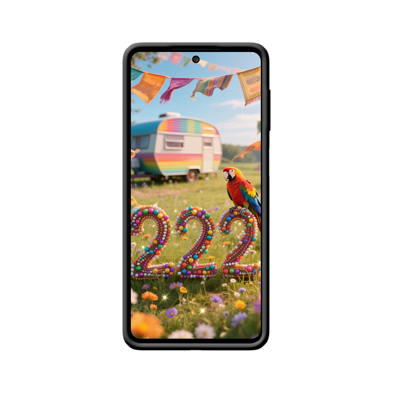 Zonnig Regenboogfeest: Galaxy M52 5GS Hoesje Engelgetallen 222 - Afbeelding 2