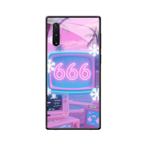 Galaxy Note 10 Hoesje met 'Engelgetallen 666': Retro Futuristisch Feest