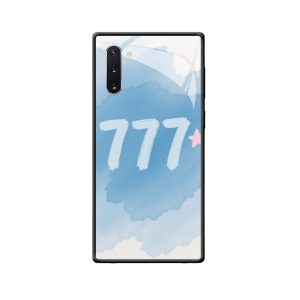 Galaxy Note 10 plus Hoesje met 'Engelgetallen 777': Speels Waterverf Kunstwerk