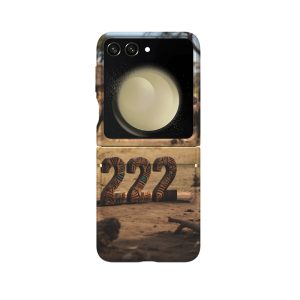 Galaxy Z Flip5 Hoesje: Wilde verhalen van Engelgetallen 222 op de Afrikaanse savanne