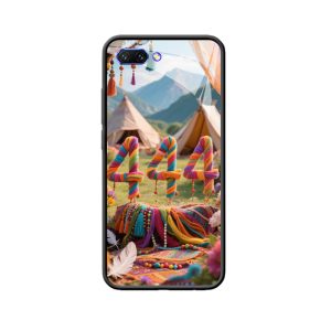 Honor 10 Hoesje: Kleurrijke Hippie Sfeer met Engelgetallen 444