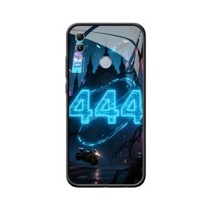 Honor 10 Lite Hoesje: Cyberpunk Nacht met Engelgetallen 444