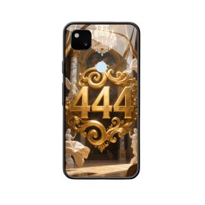 Pixel 4a Hoesje: Koninklijke pracht van Engelgetallen 444