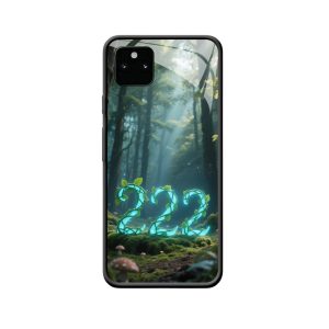 Pixel 5a 5G Hoesje: Engelgetallen 222 - Mystieke Betovering van het Woud