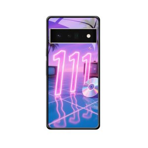 Pixel 6 Pro Hoesje: Engelgetallen 111 - Neon Nostalgie en Cybernetische Toekomst