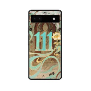 Pixel 6a Hoesje: Engelgetallen 111 - Oud-Chinese Elegantie en Mystieke Schoonheid