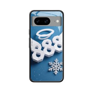 Pixel 7 Hoesje: Magisch Verhaal van Betoverend Engelgetallen 888 in Winterse Sferen